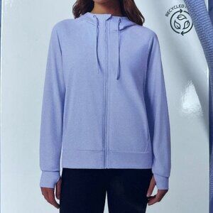 Mondetta Womens Lavender Full Zip Hoodie XS Recycled Nylon Blend d0682